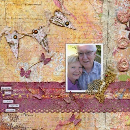 Scrapbook Design: A Layout Incorporating Fabric