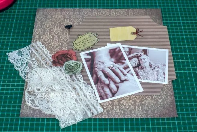 old scrapbook page