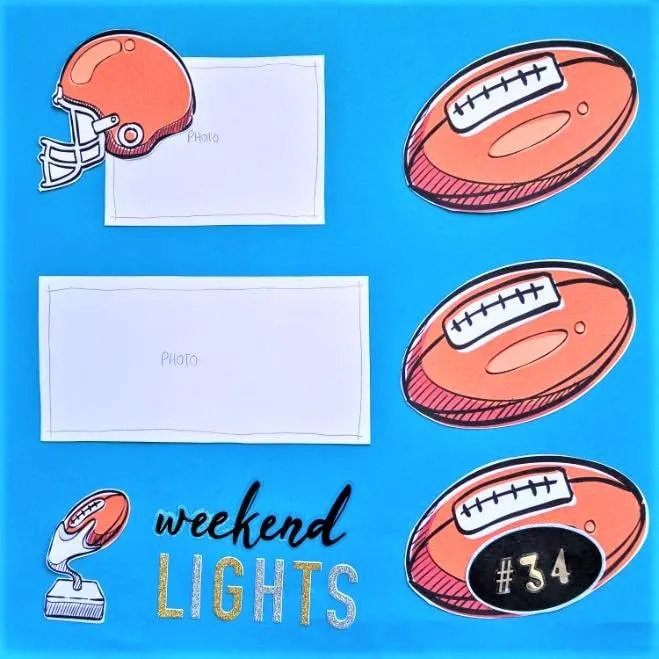 football scrapbooking layout