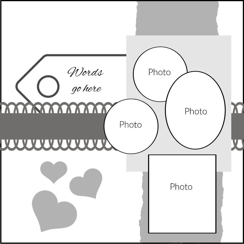 Modern layouts for genealogy scrapbook