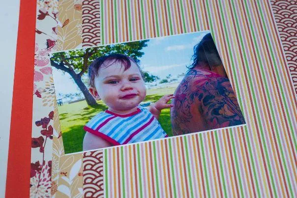 patterned scrapbook memories