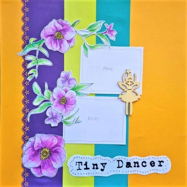 dance scrapbooking layout