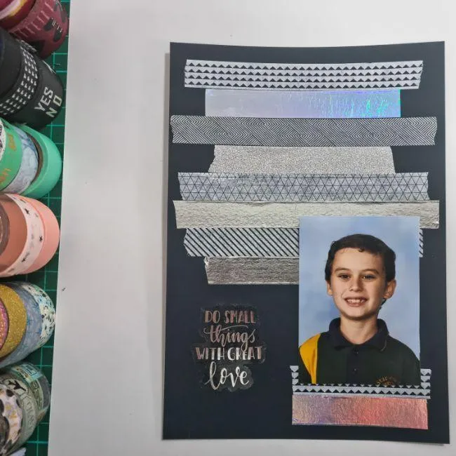 washi tape scrapbook background
