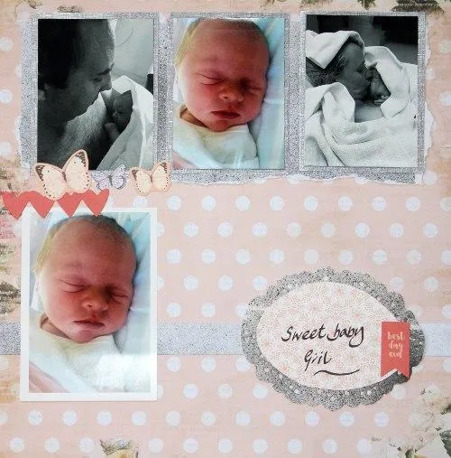 baby scrapbook ideas project : birth scrap book albums layout